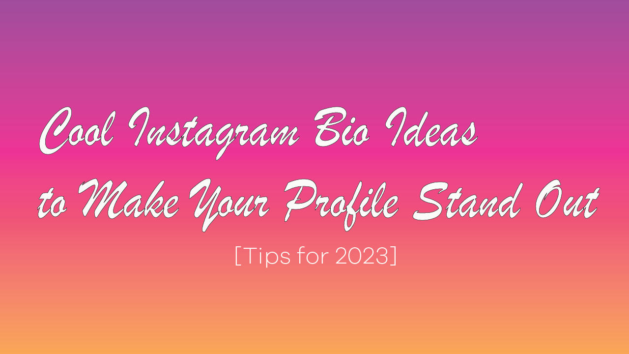 30 Cool Instagram Bio Ideas to Make Your Profile Stand Out [Tips for ...