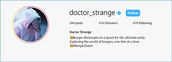 Professional Instagram Account Bio